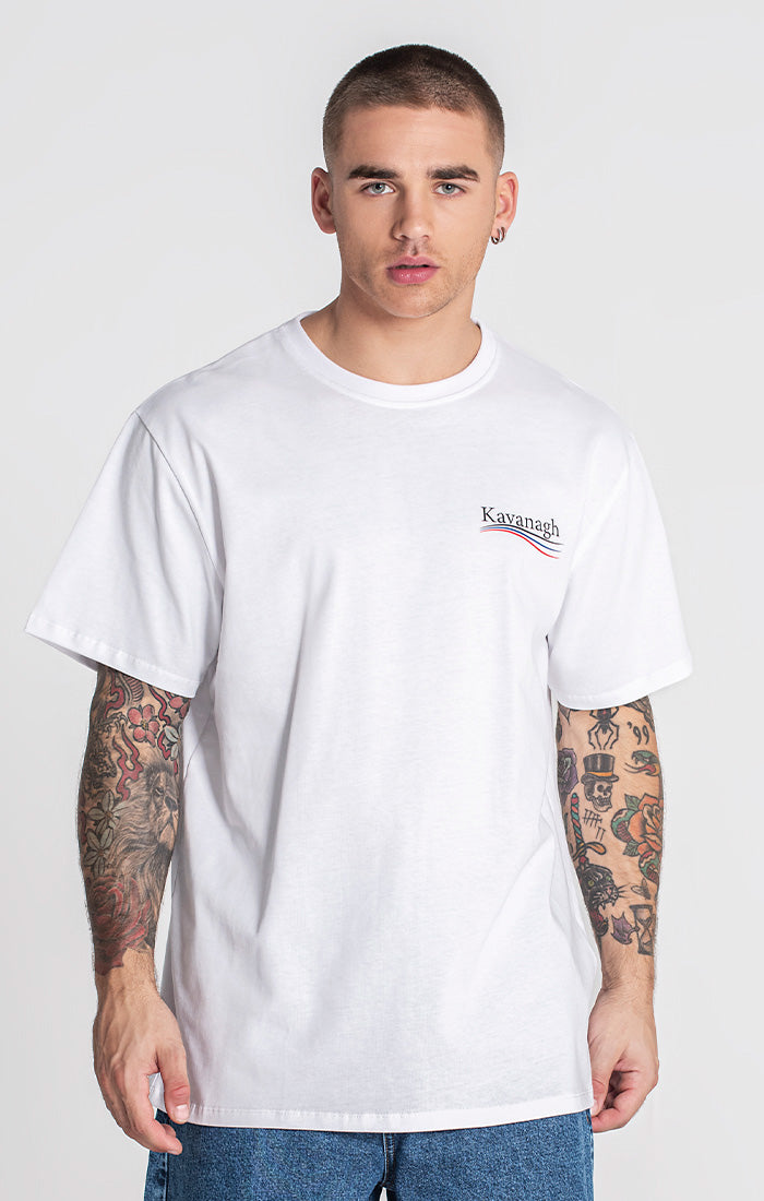 White Wavy Tee