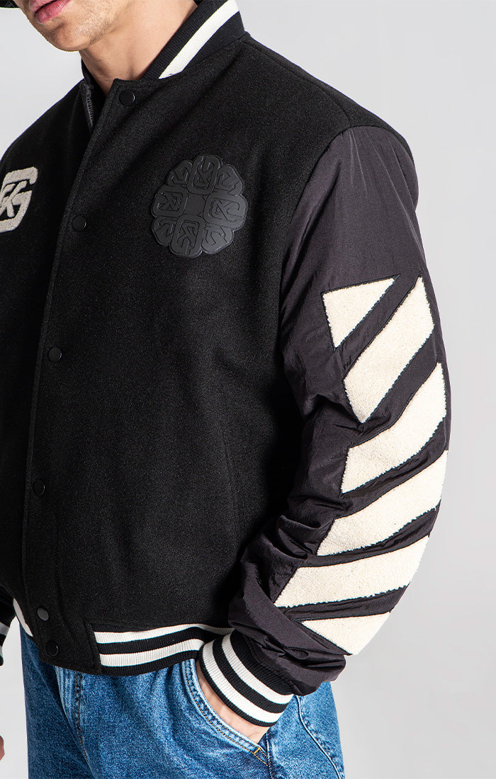 Black Patches Bomber Jacket