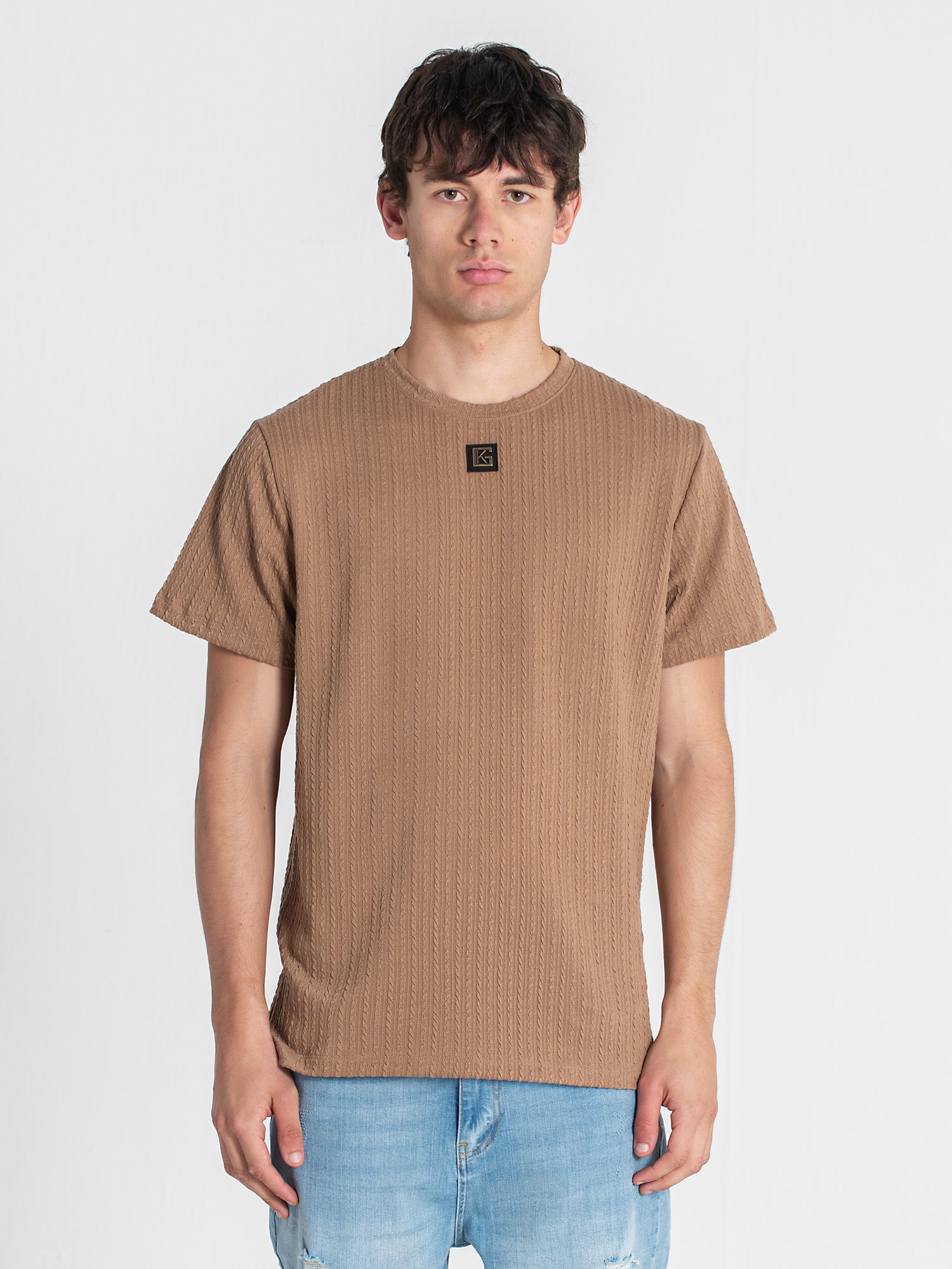 Beige Texture Tee