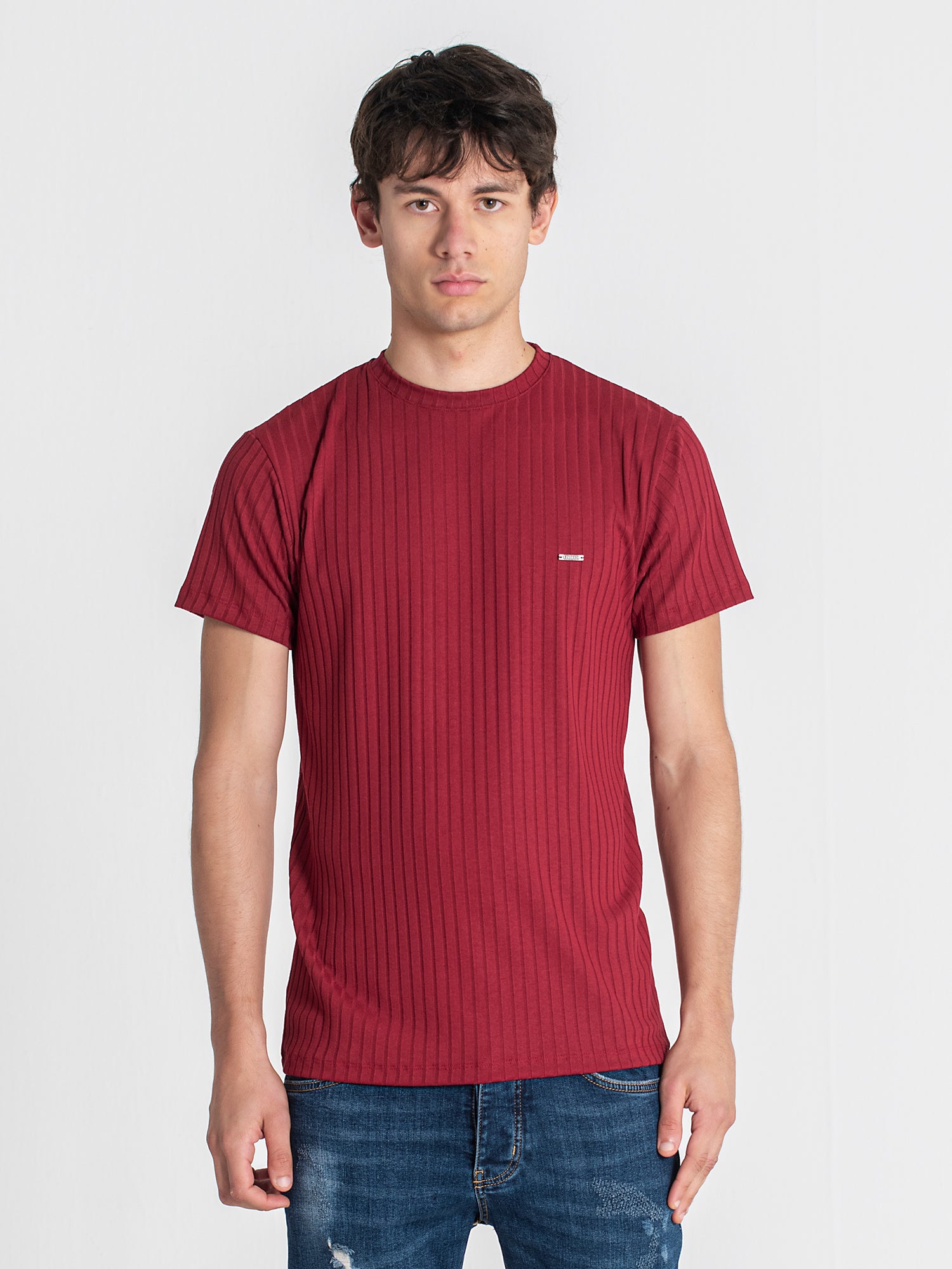 Burgundy Rib Tee