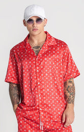 shirts / Red Mania Satin Shirt