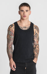 tank tops / Black Ribbed Tanktop