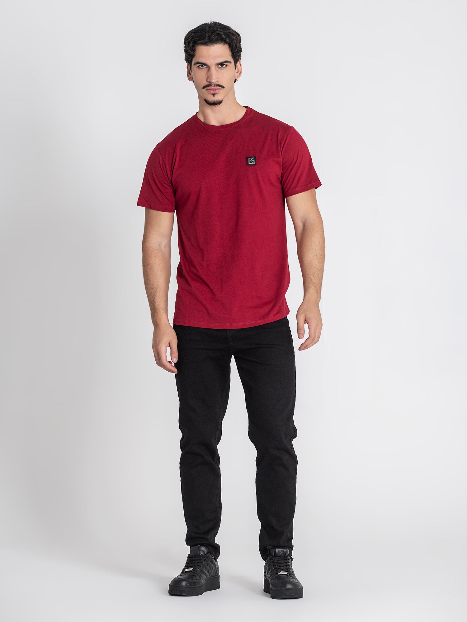 t-shirts / Burgundy GK Plaque Tee