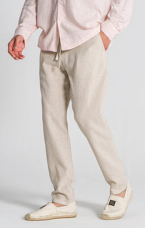 pants / Beige Linen Pants