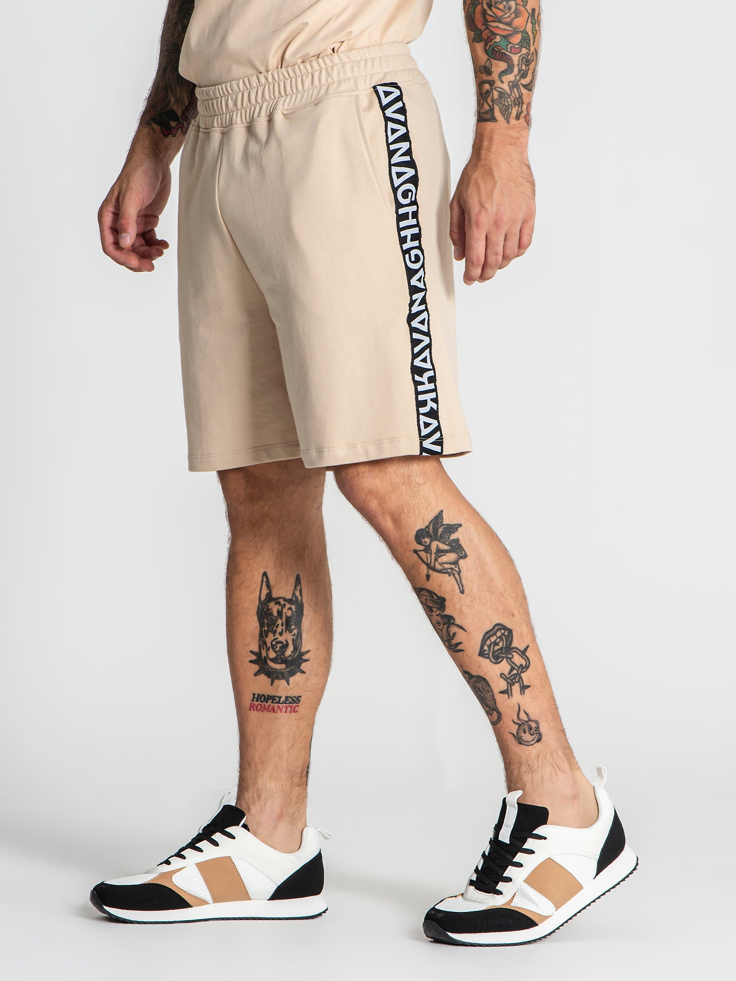 Beige Futura Shorts