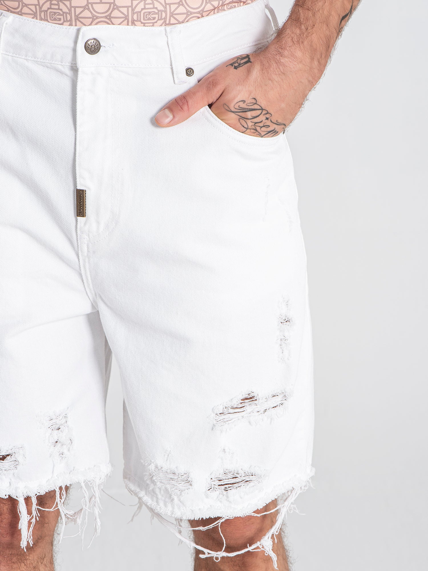 shorts / White Rebel Denim Shorts