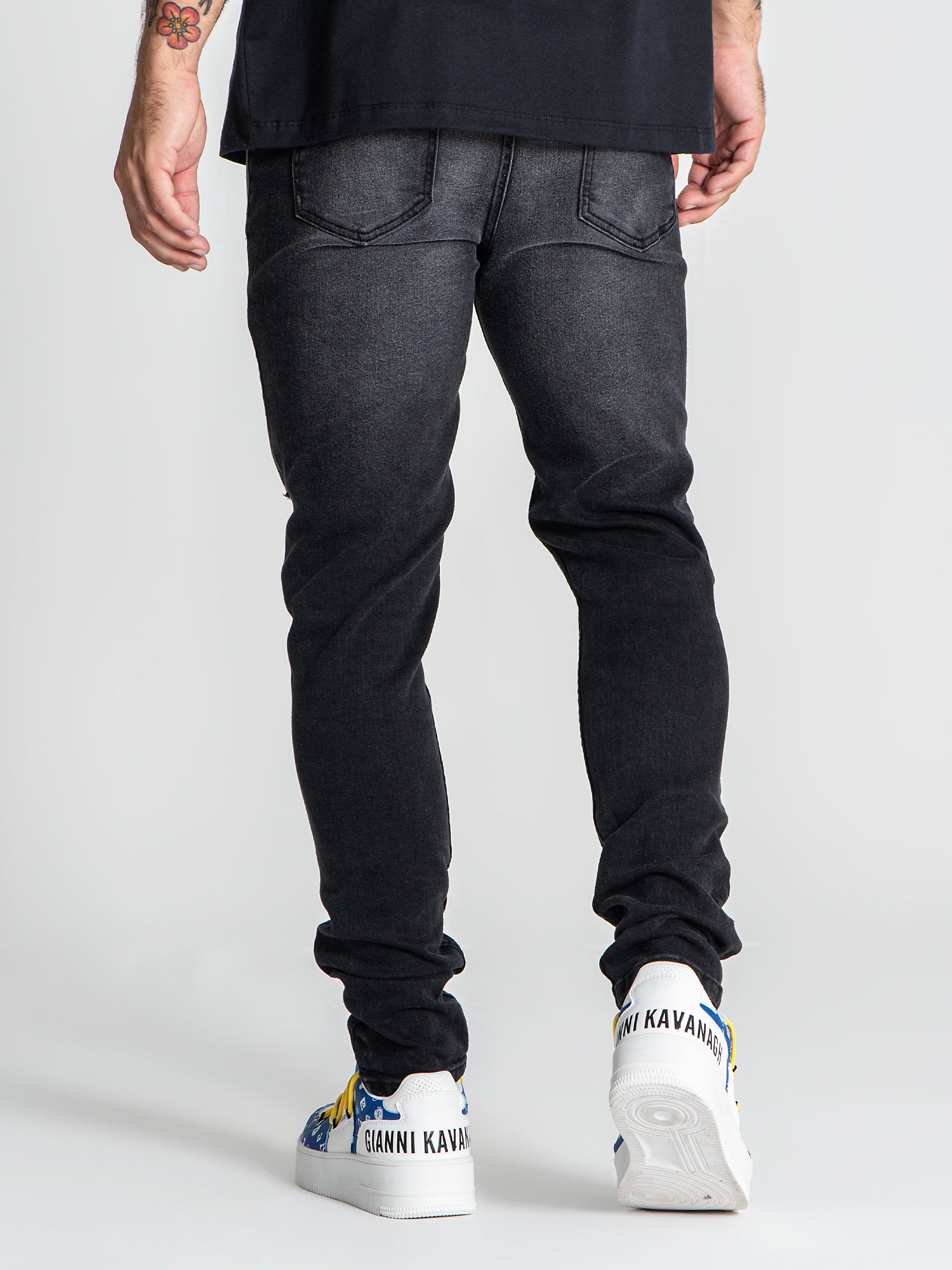 Black Destroyed Slim Fit Jeans