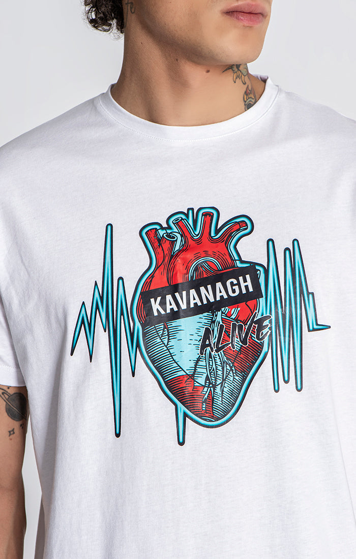 White Heartbeat Tee