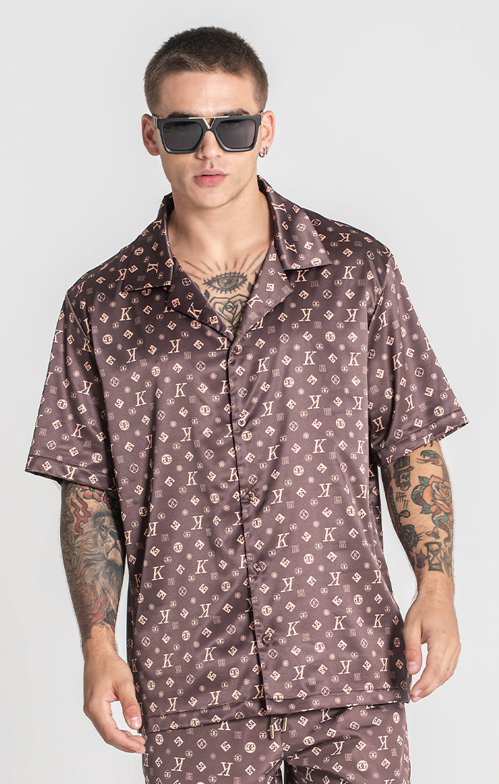 Brown ChoKo Satin Shirt