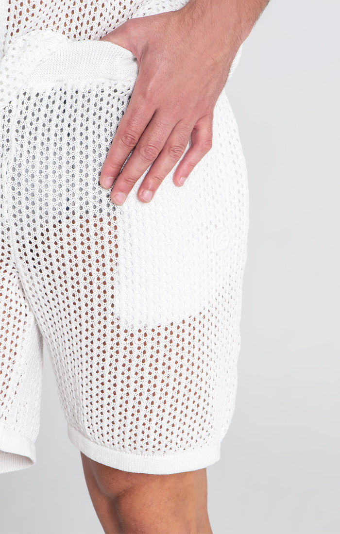 White Azulik Crochet Shorts