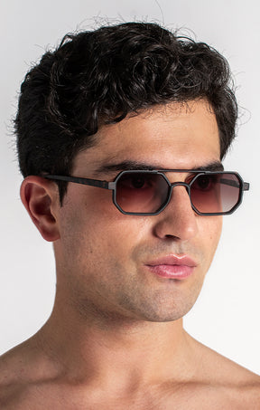 Brown Hexa Sunglasses